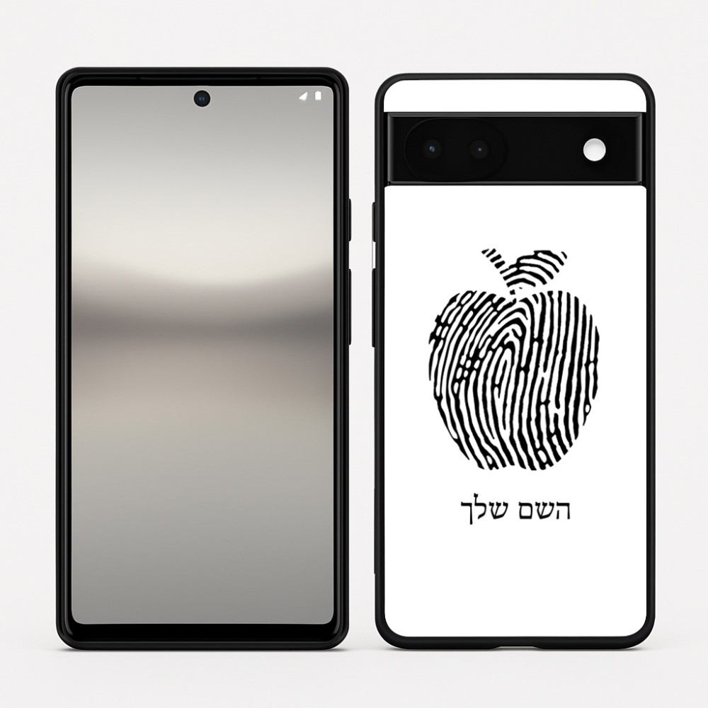 כיסוי בעיצוב אישי עם השם שלך לדגם - Google Pixel 6a 5G בעיצוב הדפס תפוח