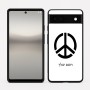 כיסוי בעיצוב אישי עם השם שלך לדגם - Google Pixel 6a 5G בעיצוב סמל השלום