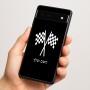 כיסוי בעיצוב אישי עם השם שלך לדגם - Google Pixel 6a 5G בעיצוב דגל המירוץ