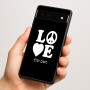 כיסוי בעיצוב אישי עם השם שלך לדגם - Google Pixel 6a 5G בעיצוב אהבה