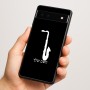 כיסוי בעיצוב אישי עם השם שלך לדגם - Google Pixel 6a 5G בעיצוב סקסופון
