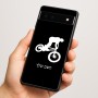 כיסוי בעיצוב אישי עם השם שלך לדגם - Google Pixel 6a 5G בעיצוב רוכב אופניים