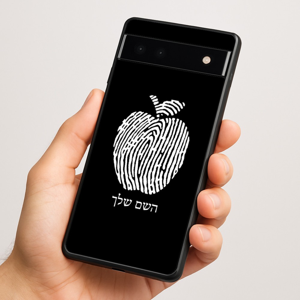כיסוי בעיצוב אישי עם השם שלך לדגם - Google Pixel 6a 5G בעיצוב הדפס תפוח