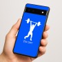 כיסוי בעיצוב אישי עם השם שלך לדגם - Google Pixel 6a 5G בעיצוב הרמת משקולות