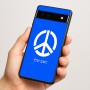 כיסוי בעיצוב אישי עם השם שלך לדגם - Google Pixel 6a 5G בעיצוב סמל השלום