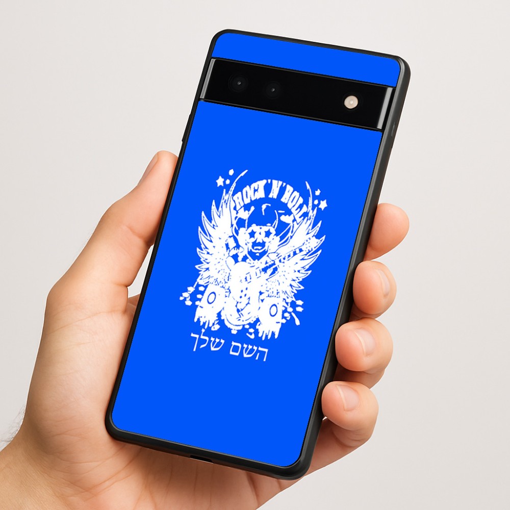 כיסוי בעיצוב אישי עם השם שלך לדגם - Google Pixel 6a 5G בעיצוב רוקנרול