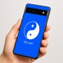 כיסוי בעיצוב אישי עם השם שלך לדגם - Google Pixel 6a 5G בעיצוב סמל יינג יאנג