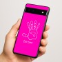 כיסוי בעיצוב אישי עם השם שלך לדגם - Google Pixel 6a 5G בעיצוב יד