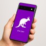 כיסוי בעיצוב אישי עם השם שלך לדגם - Google Pixel 6a 5G בעיצוב קנגורו