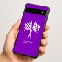 כיסוי בעיצוב אישי עם השם שלך לדגם - Google Pixel 6a 5G בעיצוב דגל המירוץ