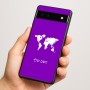 כיסוי בעיצוב אישי עם השם שלך לדגם - Google Pixel 6a 5G בעיצוב מפת העולם