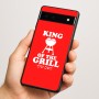 כיסוי בעיצוב אישי עם השם שלך לדגם - Google Pixel 6a 5G בעיצוב מלך הגריל