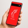 כיסוי בעיצוב אישי עם השם שלך לדגם - Google Pixel 6a 5G בעיצוב חיטה גלית זהב