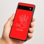 כיסוי בעיצוב אישי עם השם שלך לדגם - Google Pixel 6a 5G בעיצוב יד