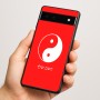 כיסוי בעיצוב אישי עם השם שלך לדגם - Google Pixel 6a 5G בעיצוב סמל יינג יאנג