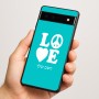 כיסוי בעיצוב אישי עם השם שלך לדגם - Google Pixel 6a 5G בעיצוב אהבה