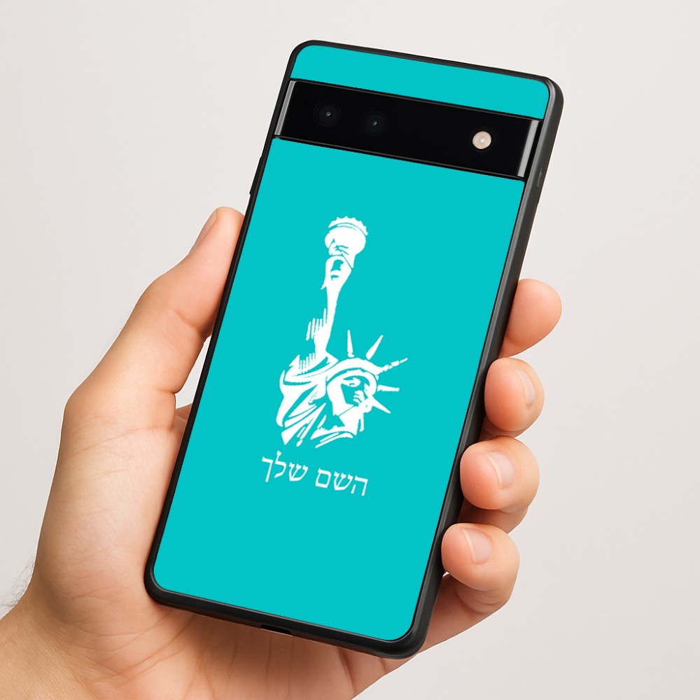 כיסוי בעיצוב אישי עם השם שלך לדגם - Google Pixel 6a 5G בעיצוב פסל החירות