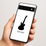 כיסוי בעיצוב אישי עם השם שלך לדגם - Google Pixel 6a 5G בעיצוב גיטרה