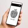 כיסוי בעיצוב אישי עם השם שלך לדגם - Google Pixel 6a 5G בעיצוב הדפס תפוח