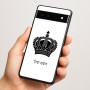 כיסוי בעיצוב אישי עם השם שלך לדגם - Google Pixel 6a 5G בעיצוב כתר מלכותי