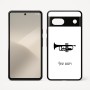 כיסוי בעיצוב אישי עם השם שלך לדגם - Google Pixel 7 5G בעיצוב חצוצרה