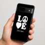 כיסוי בעיצוב אישי עם השם שלך לדגם - Google Pixel 7 5G בעיצוב אהבה