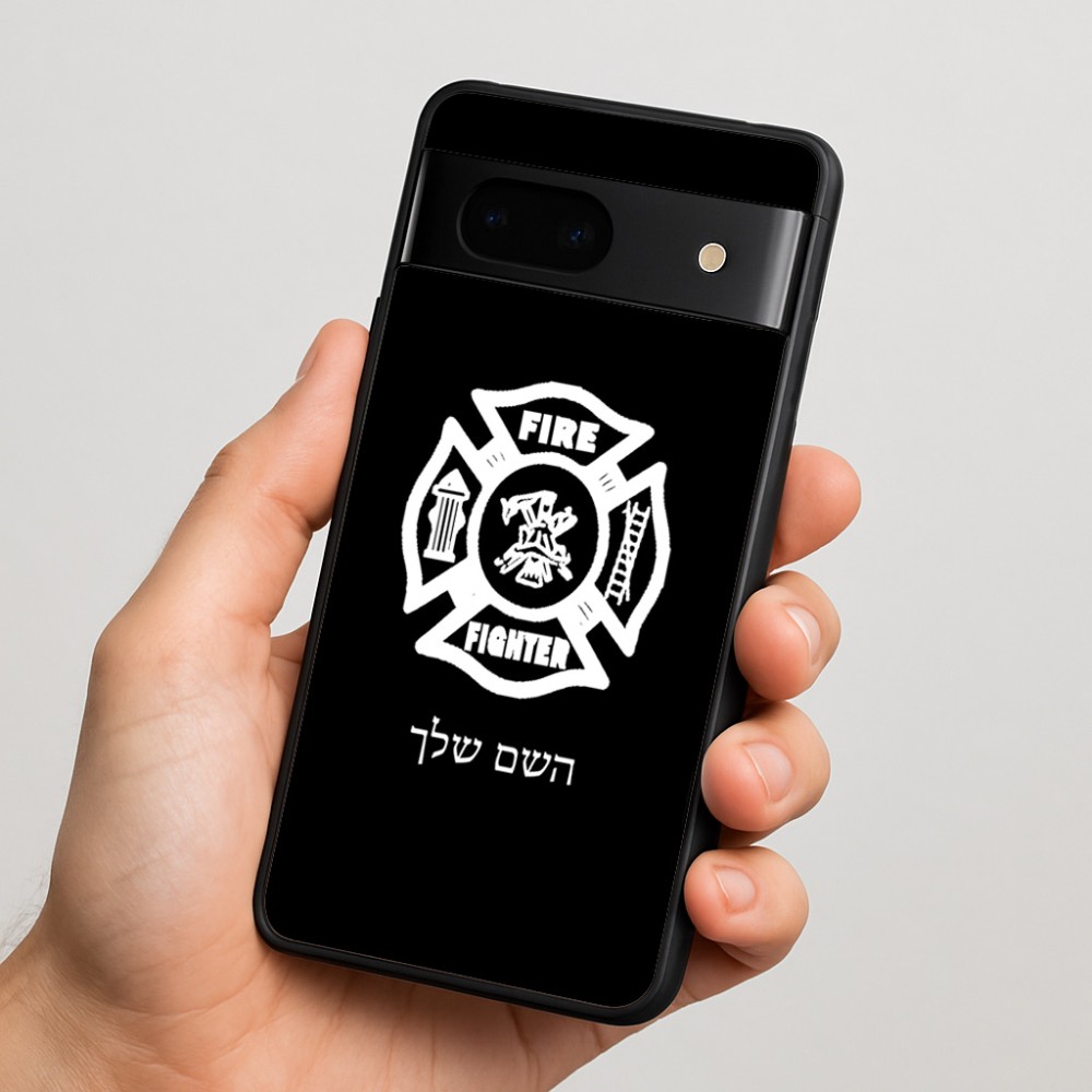 כיסוי בעיצוב אישי עם השם שלך לדגם - Google Pixel 7 5G בעיצוב כבאי - תגית