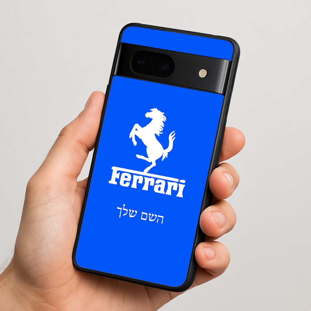 כיסוי בעיצוב אישי עם השם שלך לדגם - Google Pixel 7 5G בעיצוב פרארי