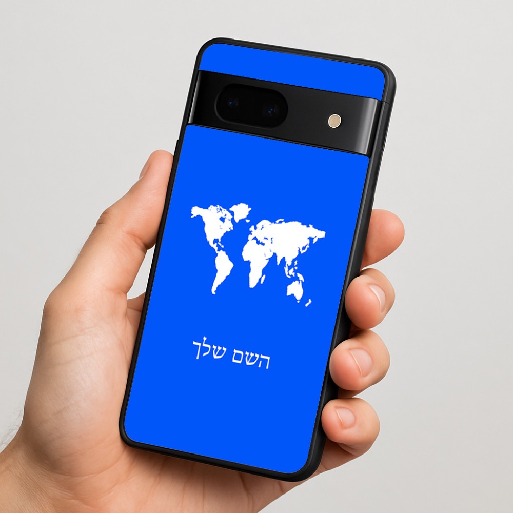 כיסוי בעיצוב אישי עם השם שלך לדגם - Google Pixel 7 5G בעיצוב מפת העולם