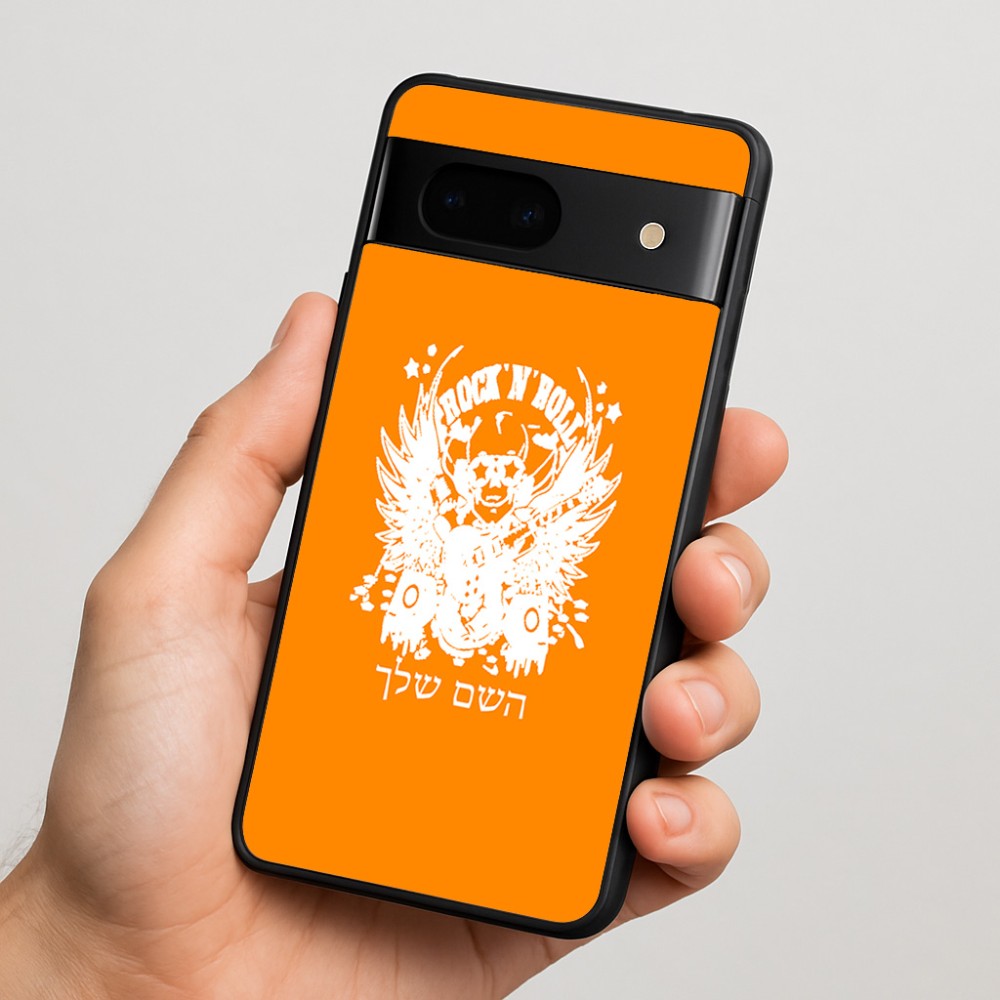 כיסוי בעיצוב אישי עם השם שלך לדגם - Google Pixel 7 5G בעיצוב רוקנרול
