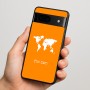 כיסוי בעיצוב אישי עם השם שלך לדגם - Google Pixel 7 5G בעיצוב מפת העולם