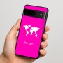 כיסוי בעיצוב אישי עם השם שלך לדגם - Google Pixel 7 5G בעיצוב מפת העולם