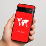 כיסוי בעיצוב אישי עם השם שלך לדגם - Google Pixel 7 5G בעיצוב מפת העולם