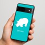 כיסוי בעיצוב אישי עם השם שלך לדגם - Google Pixel 7 5G בעיצוב קרנף