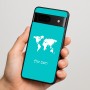 כיסוי בעיצוב אישי עם השם שלך לדגם - Google Pixel 7 5G בעיצוב מפת העולם