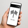 כיסוי בעיצוב אישי עם השם שלך לדגם - Google Pixel 7 5G בעיצוב דגל המירוץ