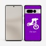 כיסוי בעיצוב אישי עם השם שלך לדגם - Google Pixel 7 Pro 5G בעיצוב רוכב אופניים