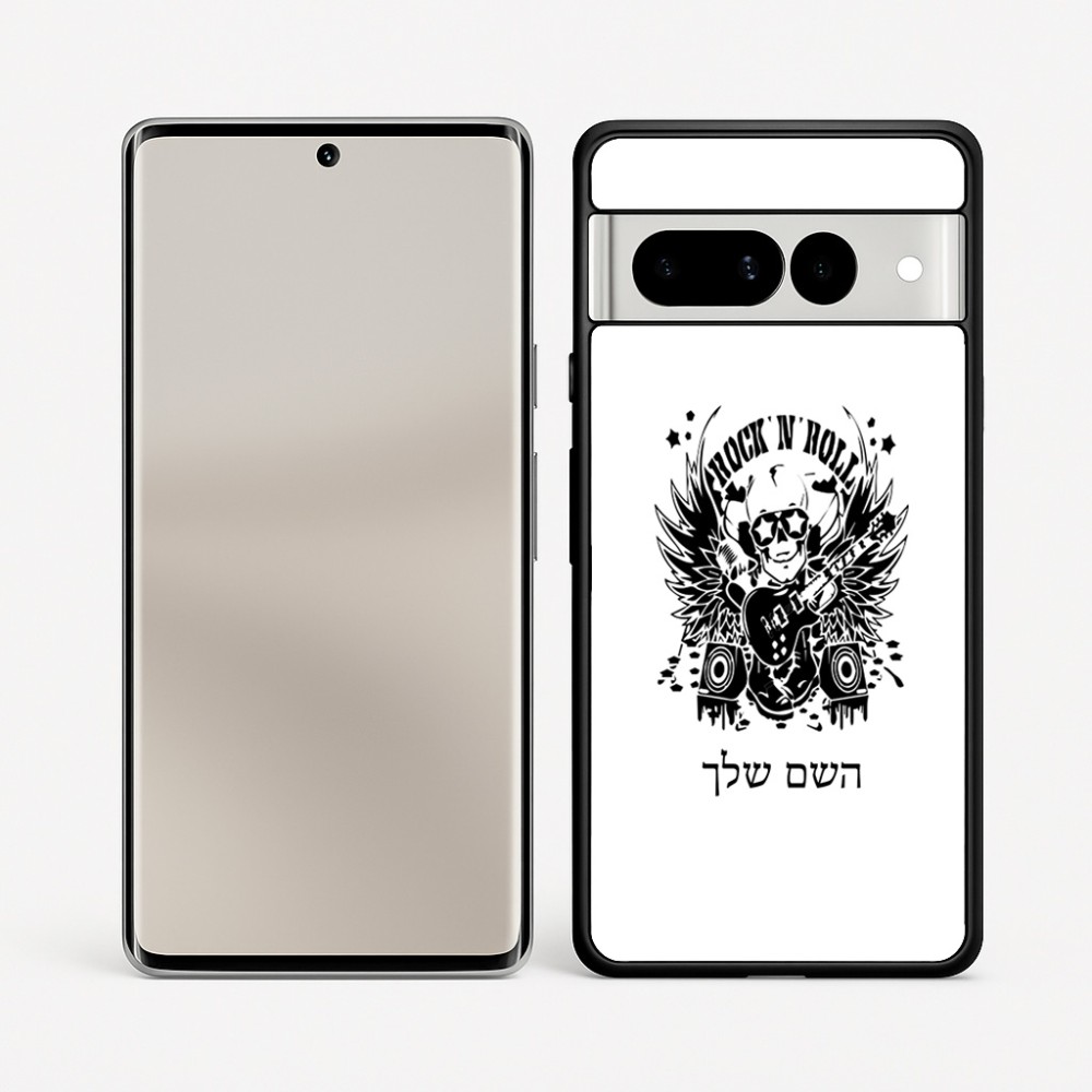 כיסוי בעיצוב אישי עם השם שלך לדגם - Google Pixel 7 Pro 5G בעיצוב רוקנרול