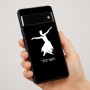 כיסוי בעיצוב אישי עם השם שלך לדגם - Google Pixel 7 Pro 5G בעיצוב בלרינה