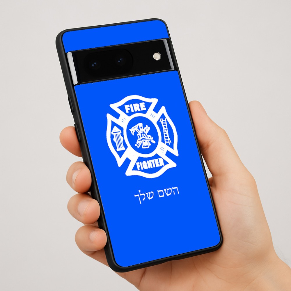 כיסוי בעיצוב אישי עם השם שלך לדגם - Google Pixel 7 Pro 5G בעיצוב כבאי - תגית
