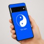 כיסוי בעיצוב אישי עם השם שלך לדגם - Google Pixel 7 Pro 5G בעיצוב סמל יינג יאנג