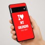כיסוי בעיצוב אישי עם השם שלך לדגם - Google Pixel 7 Pro 5G בעיצוב אוהב את החברה שלי