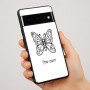 כיסוי בעיצוב אישי עם השם שלך לדגם - Google Pixel 7 Pro 5G בעיצוב פרפר