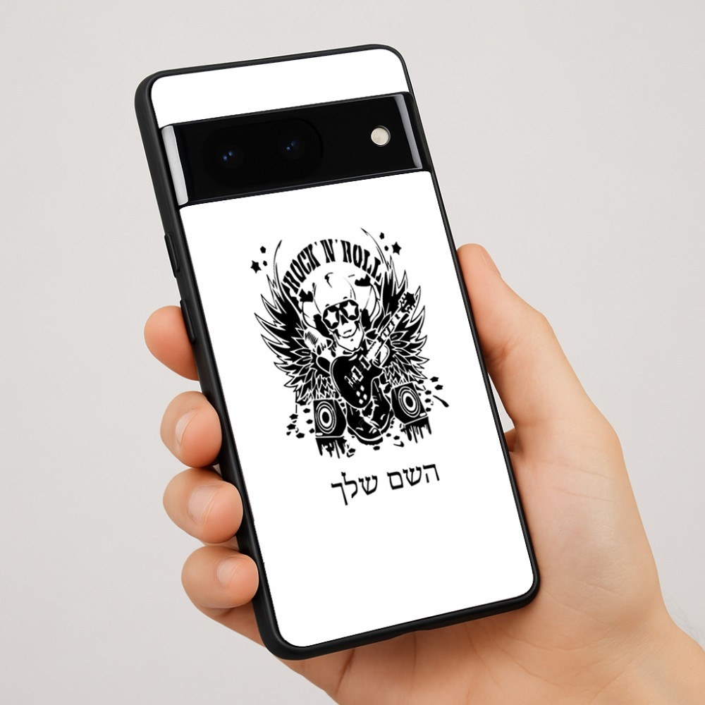 כיסוי בעיצוב אישי עם השם שלך לדגם - Google Pixel 7 Pro 5G בעיצוב רוקנרול