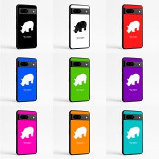 כיסוי בעיצוב אישי עם השם שלך לדגם - Google Pixel 7a 5G בעיצוב קרנף