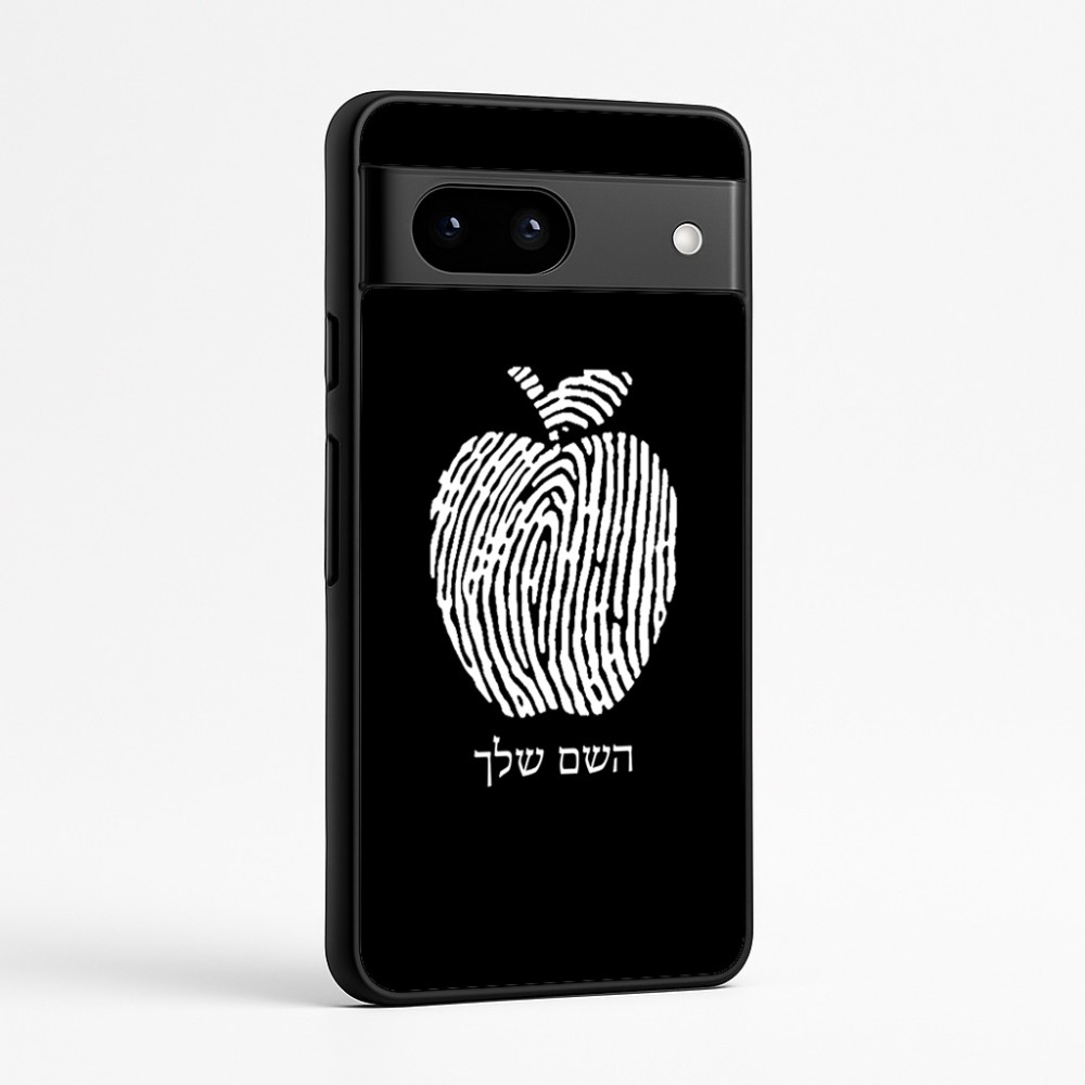 כיסוי בעיצוב אישי עם השם שלך לדגם - Google Pixel 7a 5G בעיצוב הדפס תפוח