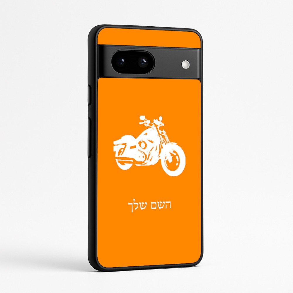 כיסוי בעיצוב אישי עם השם שלך לדגם - Google Pixel 7a 5G בעיצוב הארלי-דיווידסון