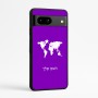 כיסוי בעיצוב אישי עם השם שלך לדגם - Google Pixel 7a 5G בעיצוב מפת העולם