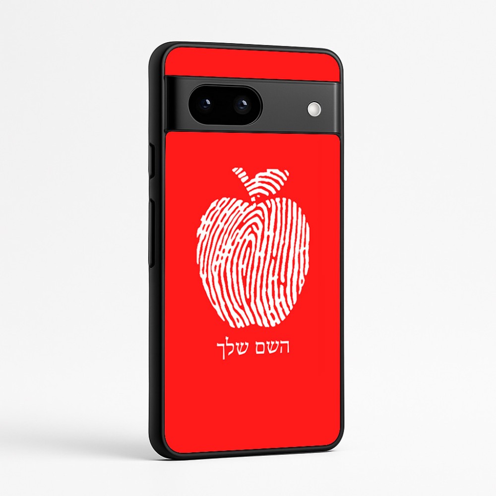 כיסוי בעיצוב אישי עם השם שלך לדגם - Google Pixel 7a 5G בעיצוב הדפס תפוח