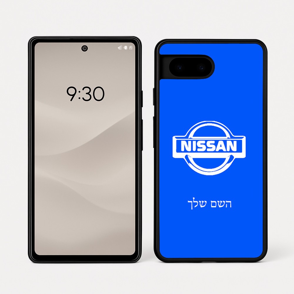 כיסוי בעיצוב אישי עם השם שלך לדגם - Google Pixel 7a 5G בעיצוב ניסאן